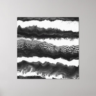 Toile Noir et blanc Abstrait Illusion Art moderne