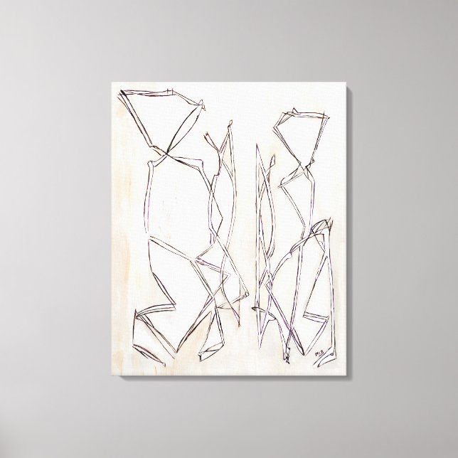 Toile Noir et blanc Art Abstrait moderne pour les couple (Recto)