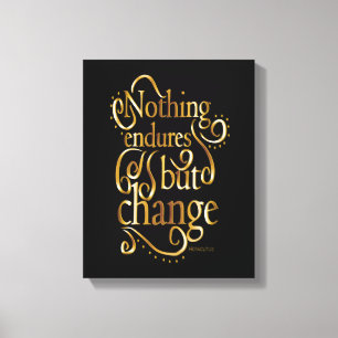 Toile Noir et citation inspirée d'or