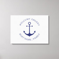 Nom de bateau personnalisé Bienvenue à bord de l'a