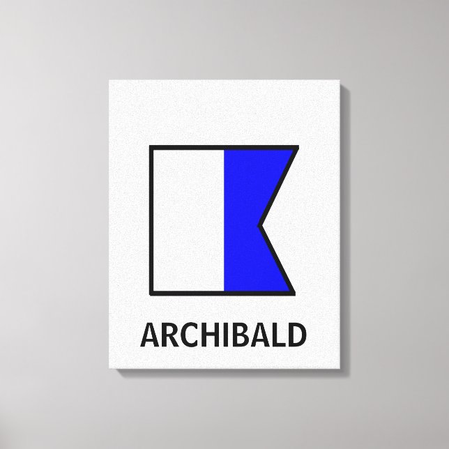 Toile Nom De Famille Indicateur Nautique (Recto)