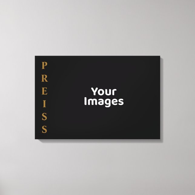 Toile Nom de la famille Noir/Or Photo Display Canvas Imp (Recto)