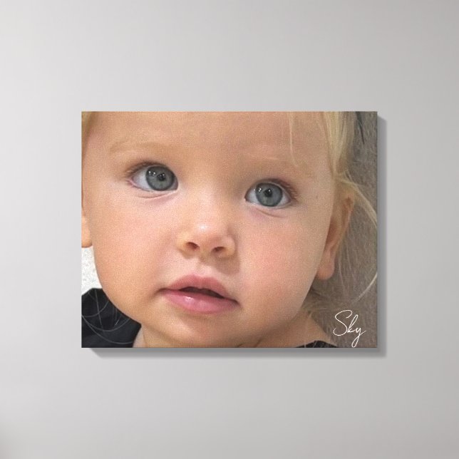 Toile Nom personnalisé de la photo enfant personnalisée (Recto)