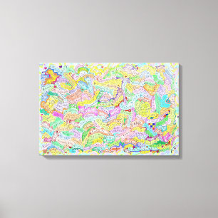 Toile Noms d'artistes célèbres et mots d'art