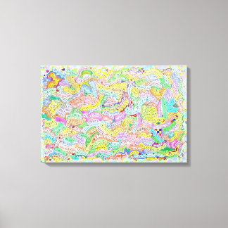 Toile Noms d'artistes célèbres et mots d'art