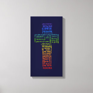 Toile Noms de la Croix de Jésus (Arc-en-ciel)
