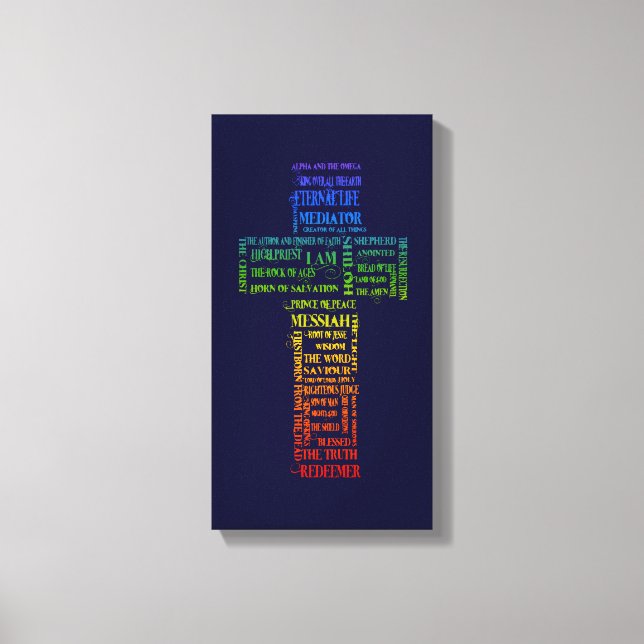 Toile Noms de la Croix de Jésus (Arc-en-ciel) (Recto)