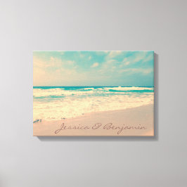 Toile Noms vintages des mariées et des chambres de plage