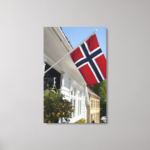 Toile Norvège, Stavanger. Vues du centre-ville historiqu
