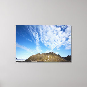 Toile Norvège, Svalbard, Nuages au-dessus de falaises a