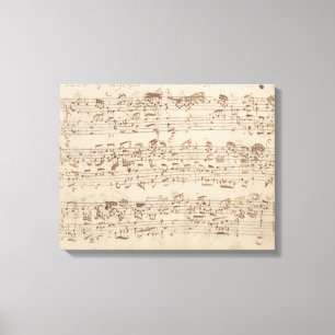 Toile Notes de musique ancienne - Feuille de musique Bac