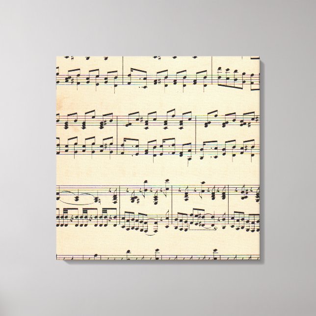 Toile Notes de partition vintage (Recto)