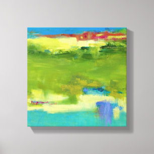Toile Notes de terrain - Art vert Abstrait