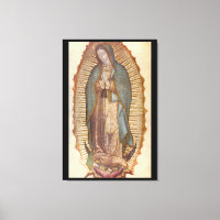 NOTRE DAME DE GUADALUPE 30x45 NATUREL SUR NOIR