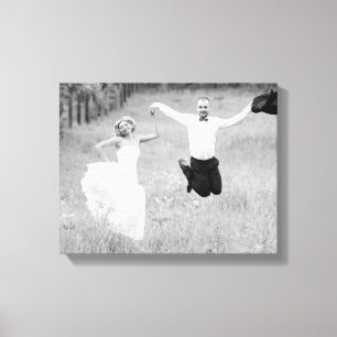 Toile Notre jour de mariage photo mariage personnalisée