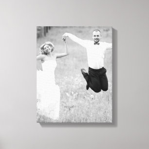 Toile Notre jour de mariage photo mariage personnalisée