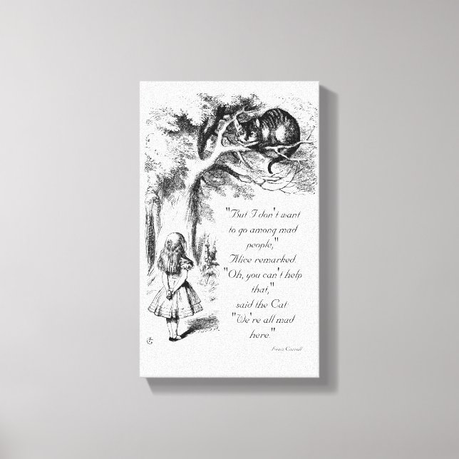 Toile Nous sommes tous fous ici (Recto)