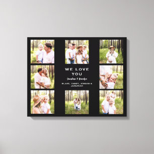 Toile Nous t'aimons Grand-père & Grand-mère Photo Collag