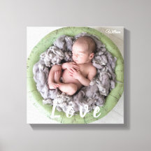 Nouveau-né Bébé Amour Photo Nom personnalisé