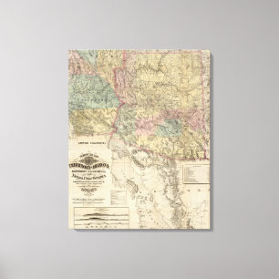 Toile Nouvelle carte du territoire de l'Arizona