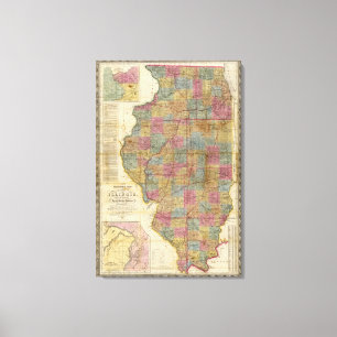 Toile Nouvelle carte sectionnelle de l'état de