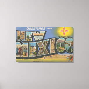 Toile Nouvelle lettre ScenesNew Mexique de MexicoLarge