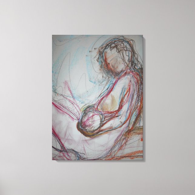 Toile Nouvelle maman Nouveau bébé Nouvel amour (Recto)
