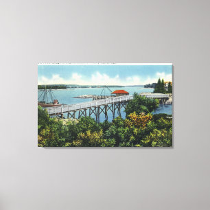 Toile Nouvelle vue du pont de pied de l'île Capital