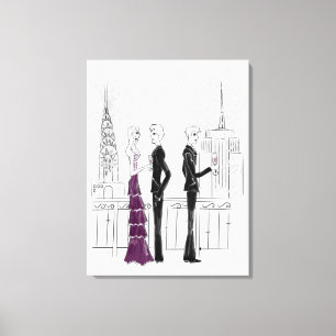 Toile Nouvelle-York City Party Stretted Canvas Imprimer