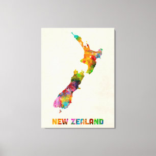 Toile Nouvelle-Zélande, Carte de l'aquarelle