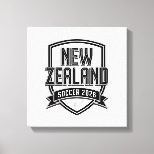 Toile Nouvelle-Zélande Football 2026 Football Bold Typog