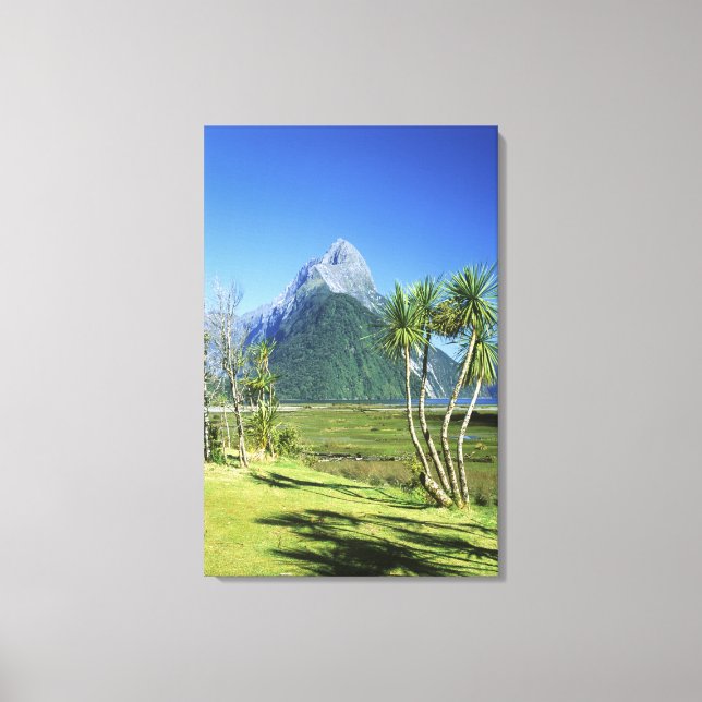Toile Nouvelle-Zélande, South Island, Miter Peak, (Recto)