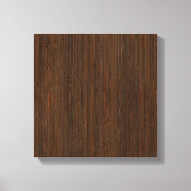 Toile Noyer foncé Brown Bambou en bois Grain Look (Recto)