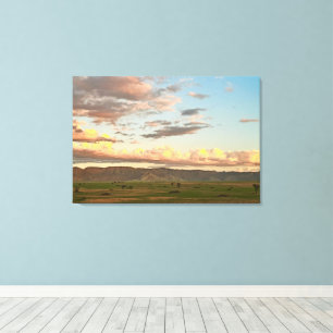 Toile Nuages à l'heure d'or de Namibie