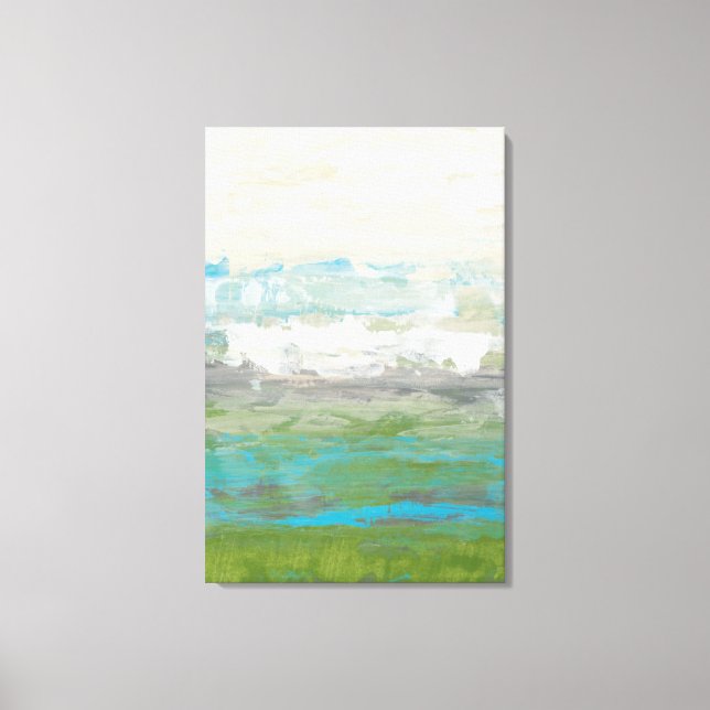 Toile Nuages Blancs Surplombant Un Beau Paysage (Recto)