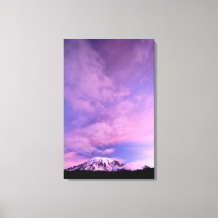 Toile Nuages Roses Au-Dessus Du Mont Rainier
