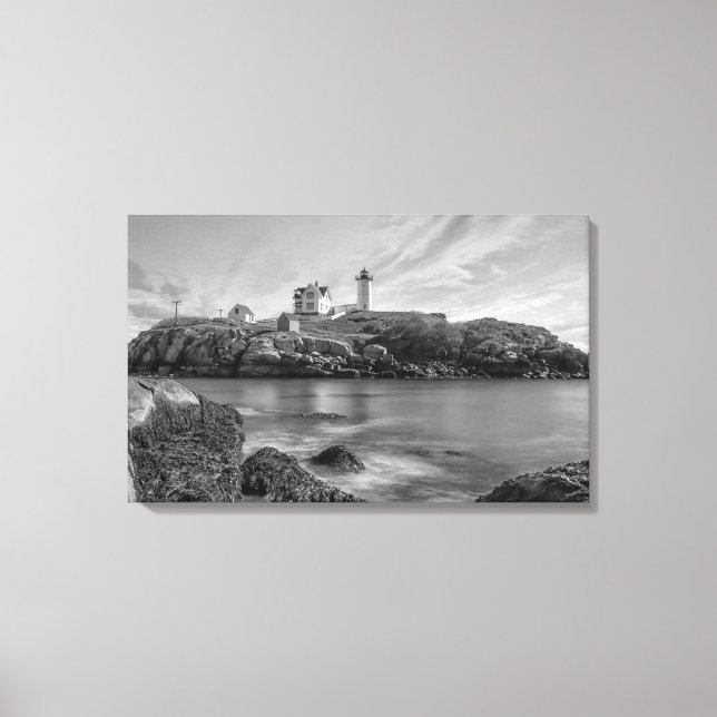 Toile Nubble Phare Noir Et Blanc (Recto)