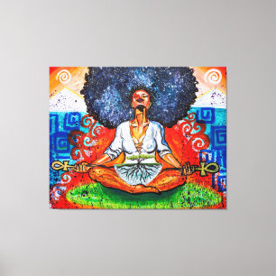 Toile Nubian Kush 50" x 40" grande copie enveloppée de