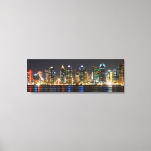Toile Nuit d'horizon de San Diego @ - la Californie