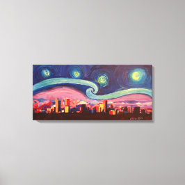 Toile Nuit étoilée à Denver Colorado Skyline