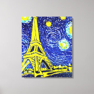 Toile Nuit étoilée Paris France