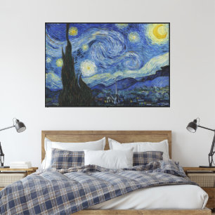 Toile Nuit étoilée, peinture à l'huile, Vincent Van Gogh
