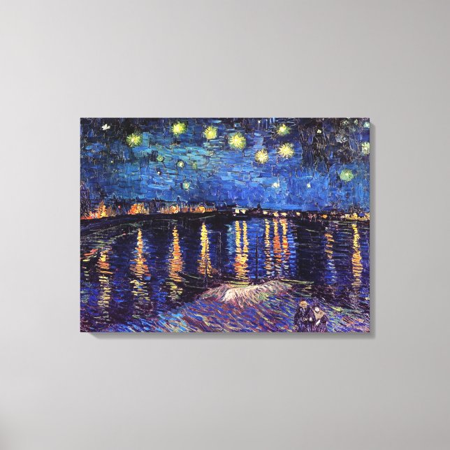 Toile Nuit étoilée sur le Rhône par Van Gogh (Recto)