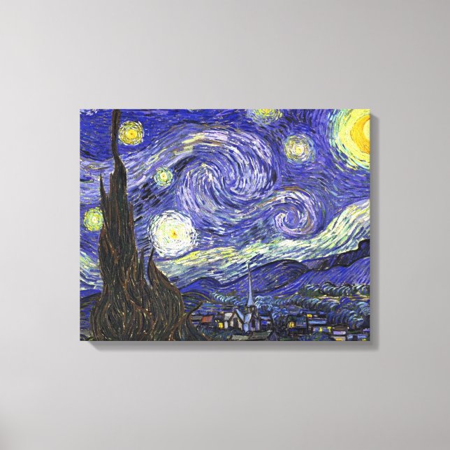 Toile Nuit étoilée, Vincent Van Gogh. (Recto)