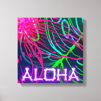 Nuit Tropicale Néon Aloha Luau Électrique
