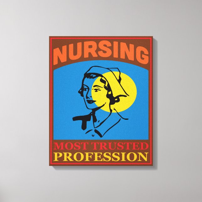 Toile nursing trusted profession Stretched Canvas Print (Recto)