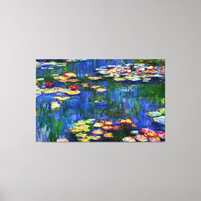 Toile Nymphéas de peinture à l'huile de Claude Monet (Recto)