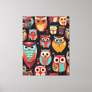 Toile Observateurs de nuit Abstraits