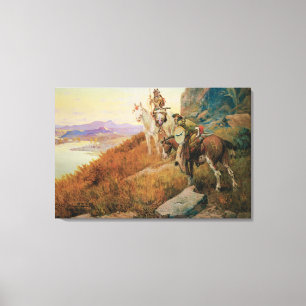 Toile Observation pour les bateaux d'homme blanc par OC