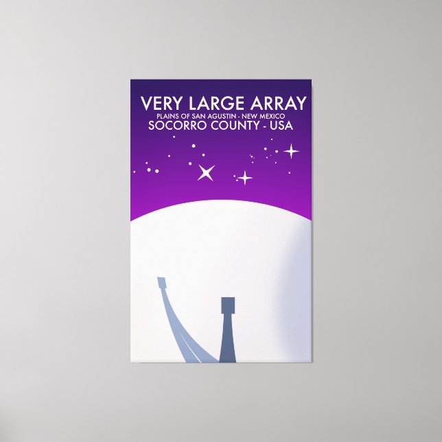 Toile Observatoire spatial Very Large Array art spatial. (Recto)